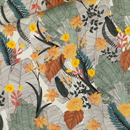 Afbeelding van Tropic Flowers - L - Viscose - Krijtblauw