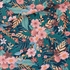 Picture of Bouquet Flowers - M - Katoen Canvas Gabardine Twill - India Inktblauw